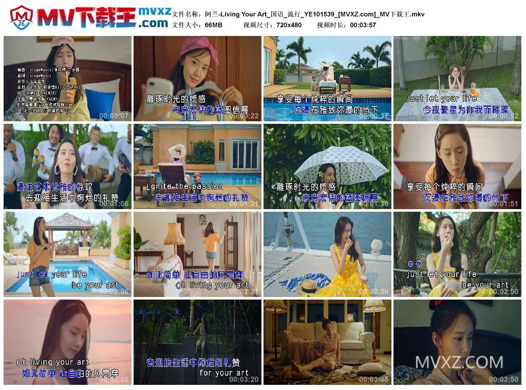 阿兰-Living Your Art_国语_流行_YE101539